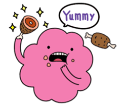 sour cherry cotton candy party sticker #1013188