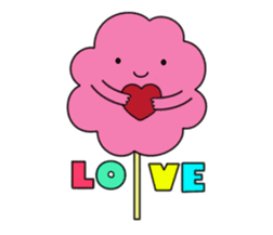 sour cherry cotton candy party sticker #1013190