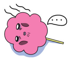 sour cherry cotton candy party sticker #1013191