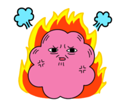 sour cherry cotton candy party sticker #1013195