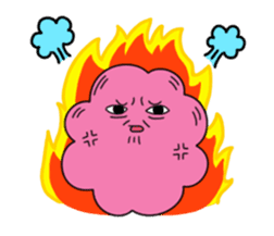 sour cherry cotton candy party sticker #1013195