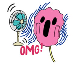 sour cherry cotton candy party sticker #1013196