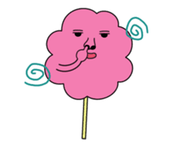 sour cherry cotton candy party sticker #1013197