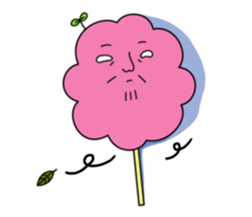 sour cherry cotton candy party sticker #1013198