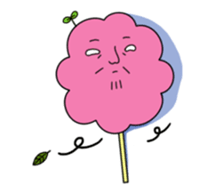 sour cherry cotton candy party sticker #1013198