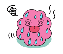 sour cherry cotton candy party sticker #1013199
