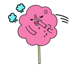 sour cherry cotton candy party sticker #1013202