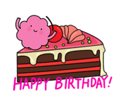 sour cherry cotton candy party sticker #1013206