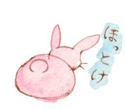 The Pinkish Rabbit and his friends sticker #1013851