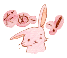 The Pinkish Rabbit and his friends sticker #1013854
