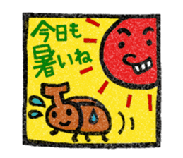 Hand-carved Stickers Season's Greetings! sticker #1014071