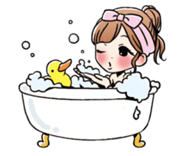 stamp of pretty women sticker #1014488