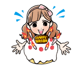 stamp of pretty women sticker #1014489