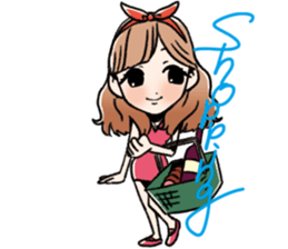 stamp of pretty women sticker #1014492