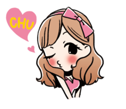 stamp of pretty women sticker #1014500