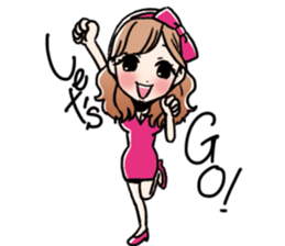 stamp of pretty women sticker #1014503