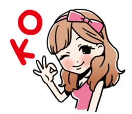 stamp of pretty women sticker #1014513