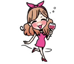 stamp of pretty women sticker #1014516