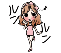 stamp of pretty women sticker #1014523