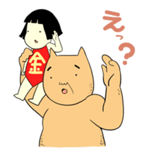 Kintarou and Bear sticker #1014917