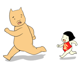 Kintarou and Bear sticker #1014919