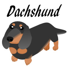 Dachshund Black & Tan (dog stamp series)