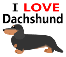 Dachshund Black & Tan (dog stamp series) sticker #1015247