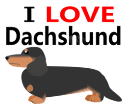 Dachshund Black & Tan (dog stamp series) sticker #1015247