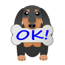 Dachshund Black & Tan (dog stamp series) sticker #1015248