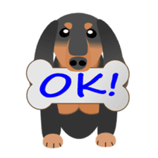 Dachshund Black & Tan (dog stamp series) sticker #1015248