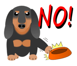 Dachshund Black & Tan (dog stamp series) sticker #1015249