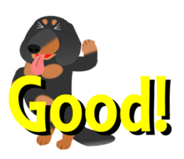 Dachshund Black & Tan (dog stamp series) sticker #1015250