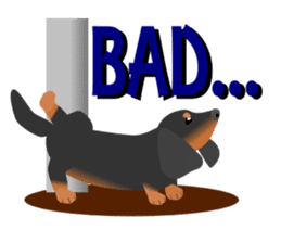 Dachshund Black & Tan (dog stamp series) sticker #1015251