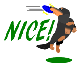 Dachshund Black & Tan (dog stamp series) sticker #1015252