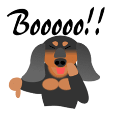 Dachshund Black & Tan (dog stamp series) sticker #1015253