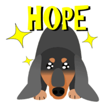 Dachshund Black & Tan (dog stamp series) sticker #1015254