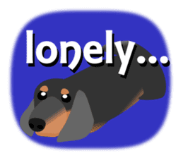 Dachshund Black & Tan (dog stamp series) sticker #1015255