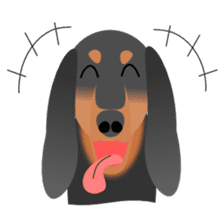 Dachshund Black & Tan (dog stamp series) sticker #1015256