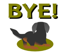 Dachshund Black & Tan (dog stamp series) sticker #1015257