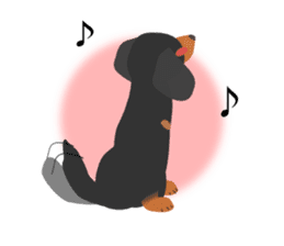 Dachshund Black & Tan (dog stamp series) sticker #1015258