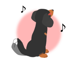 Dachshund Black & Tan (dog stamp series) sticker #1015258