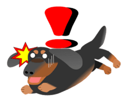 Dachshund Black & Tan (dog stamp series) sticker #1015261
