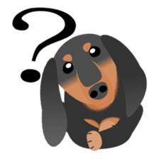 Dachshund Black & Tan (dog stamp series) sticker #1015262