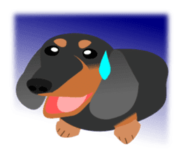 Dachshund Black & Tan (dog stamp series) sticker #1015263