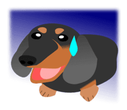 Dachshund Black & Tan (dog stamp series) sticker #1015263