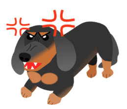 Dachshund Black & Tan (dog stamp series) sticker #1015264