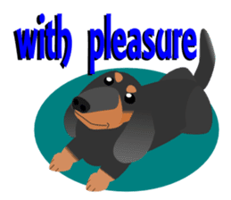 Dachshund Black & Tan (dog stamp series) sticker #1015265