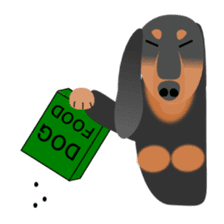 Dachshund Black & Tan (dog stamp series) sticker #1015266