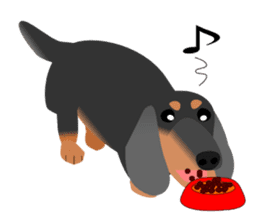 Dachshund Black & Tan (dog stamp series) sticker #1015267