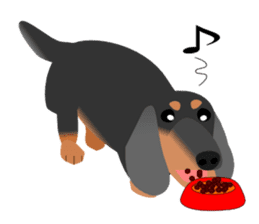 Dachshund Black & Tan (dog stamp series) sticker #1015267